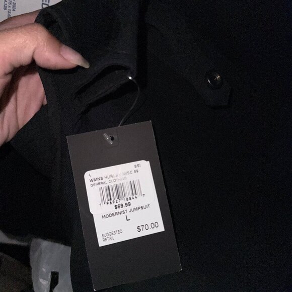 Hurley Black Modernist Jumpsuit Size Minimalist Utility Overalls Surf Skate - Picture 12 of 12